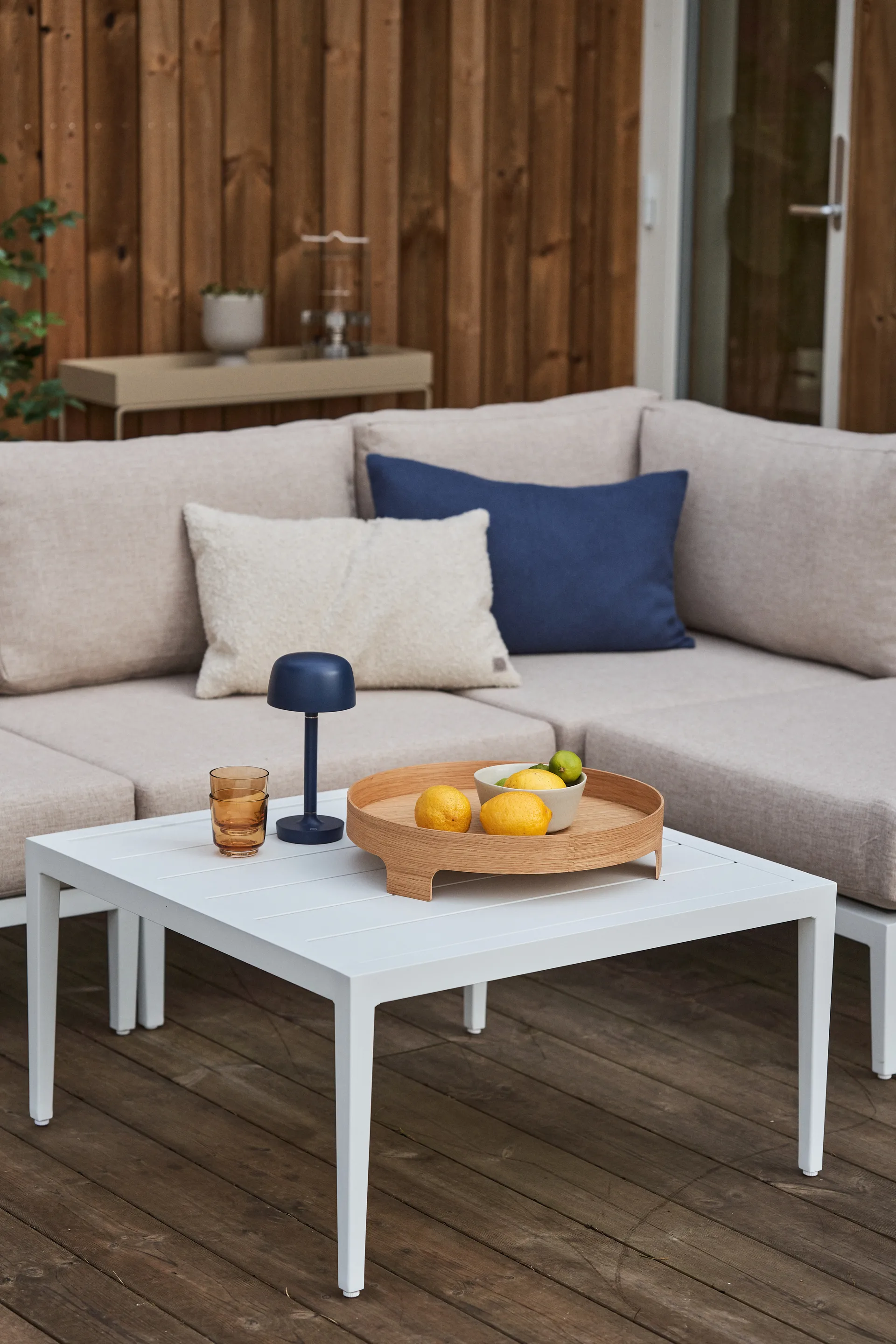 Halo portabel bordslampa 25,5 cm, Blue Scandi Living