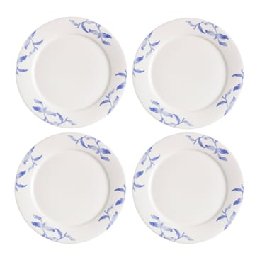 Havspil assiett 21 cm 4-pack - blå-vit - Scandi Living