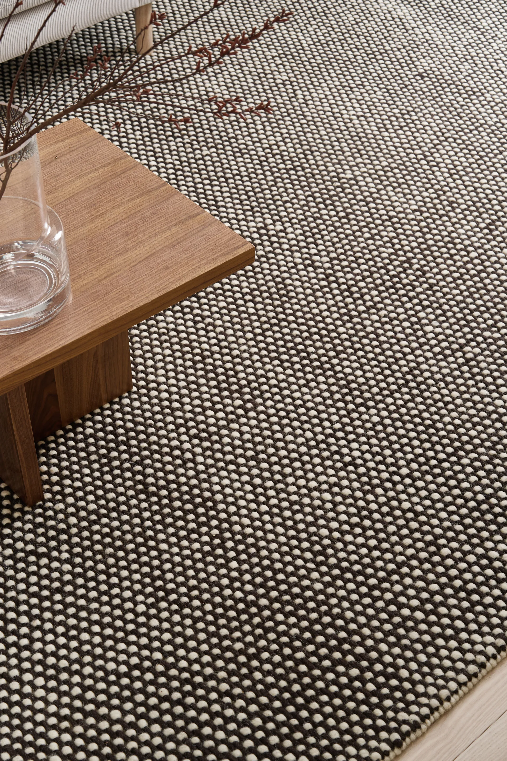 Hill ullmatta vit/brun, Vit-brun, 170x240 cm Scandi Living