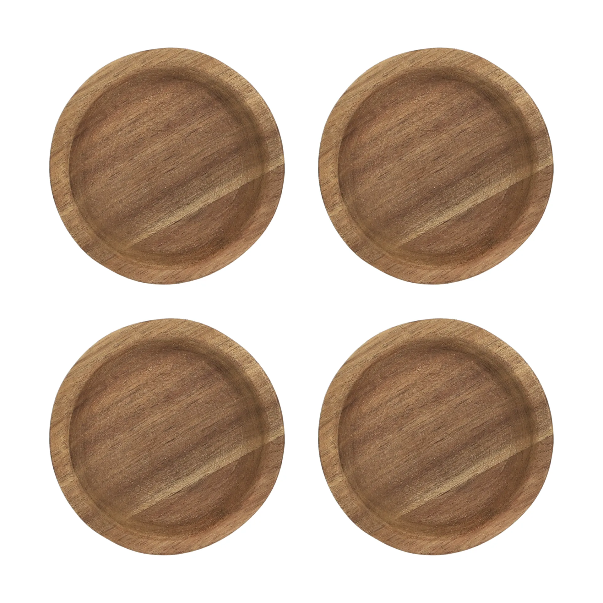 Hollow glasunderlägg Ø9 cm 4-pack, Akacia Scandi Living