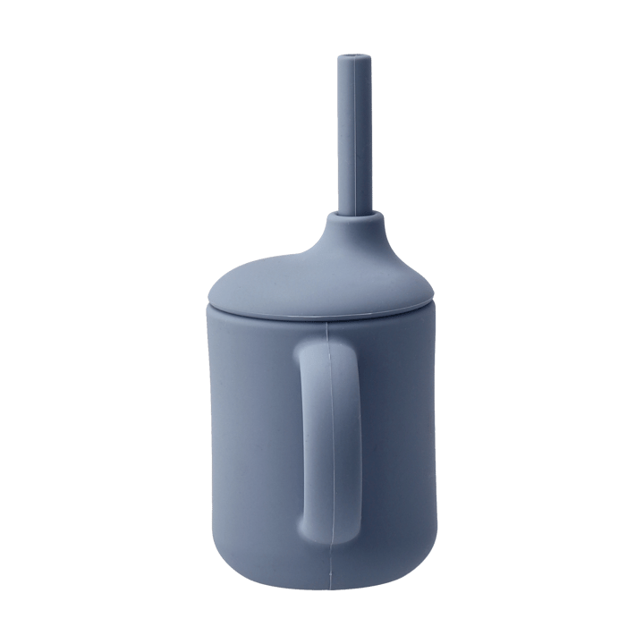 Idun mugg med sugrör silikon 120 ml, Blue Scandi Living
