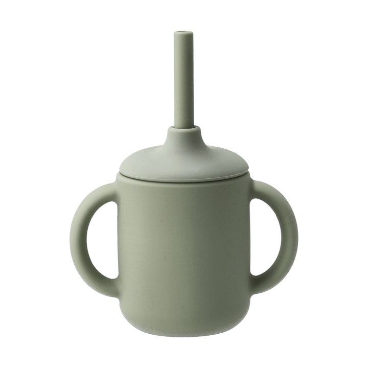 Idun mugg med sugrör silikon 120 ml - Green - Scandi Living