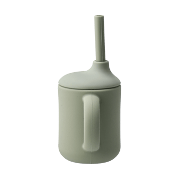 Idun mugg med sugrör silikon 120 ml - Green - Scandi Living