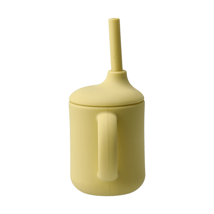 Idun mugg med sugrör silikon 120 ml, Lemon Scandi Living