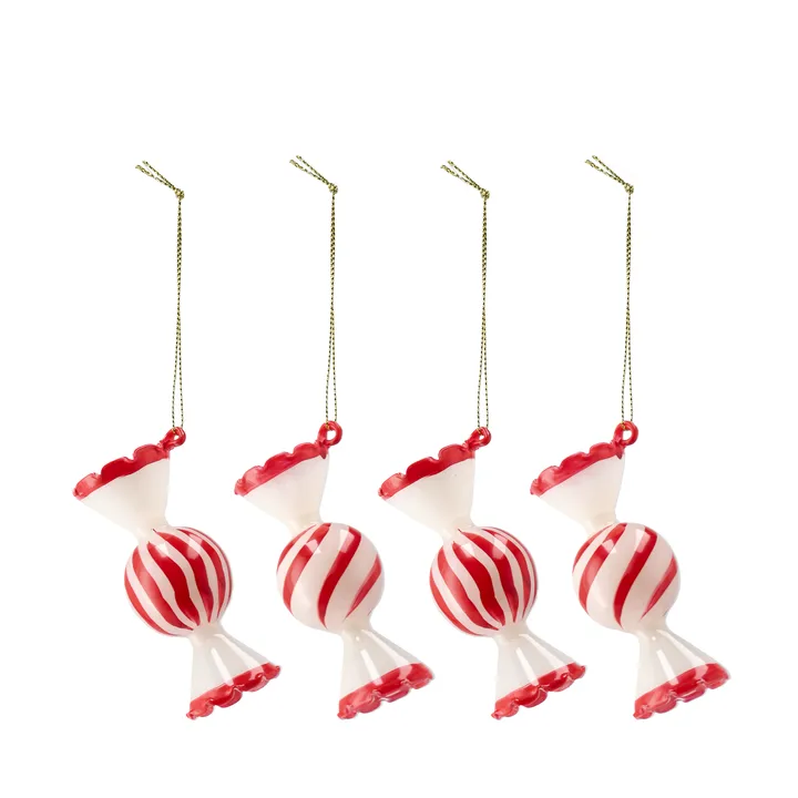 Jolly julgranskula 4-pack - Röd - Scandi Living