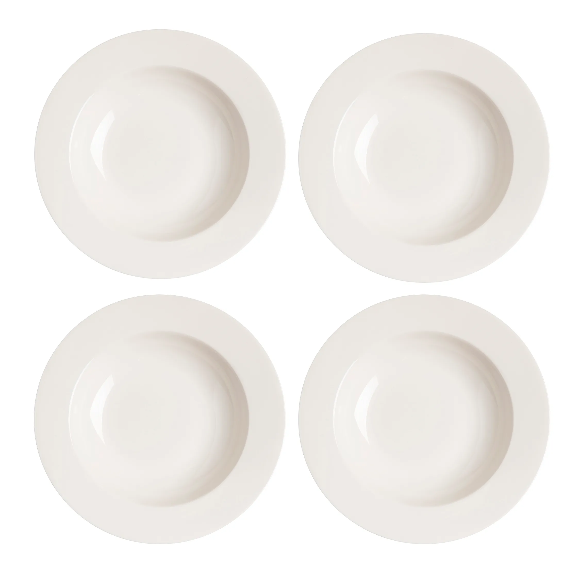 Kalk djup tallrik 23 cm 4-pack, vit