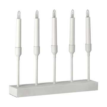Kindle portabel adventsljusstake 30 cm - Vit - Scandi Living