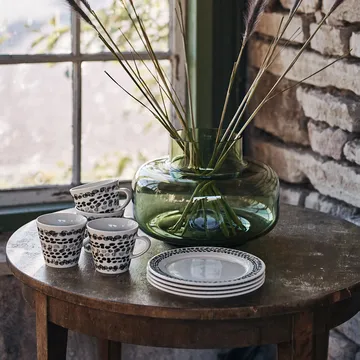 Klappersten assiett 21 cm 4-pack - svart-vit - Scandi Living