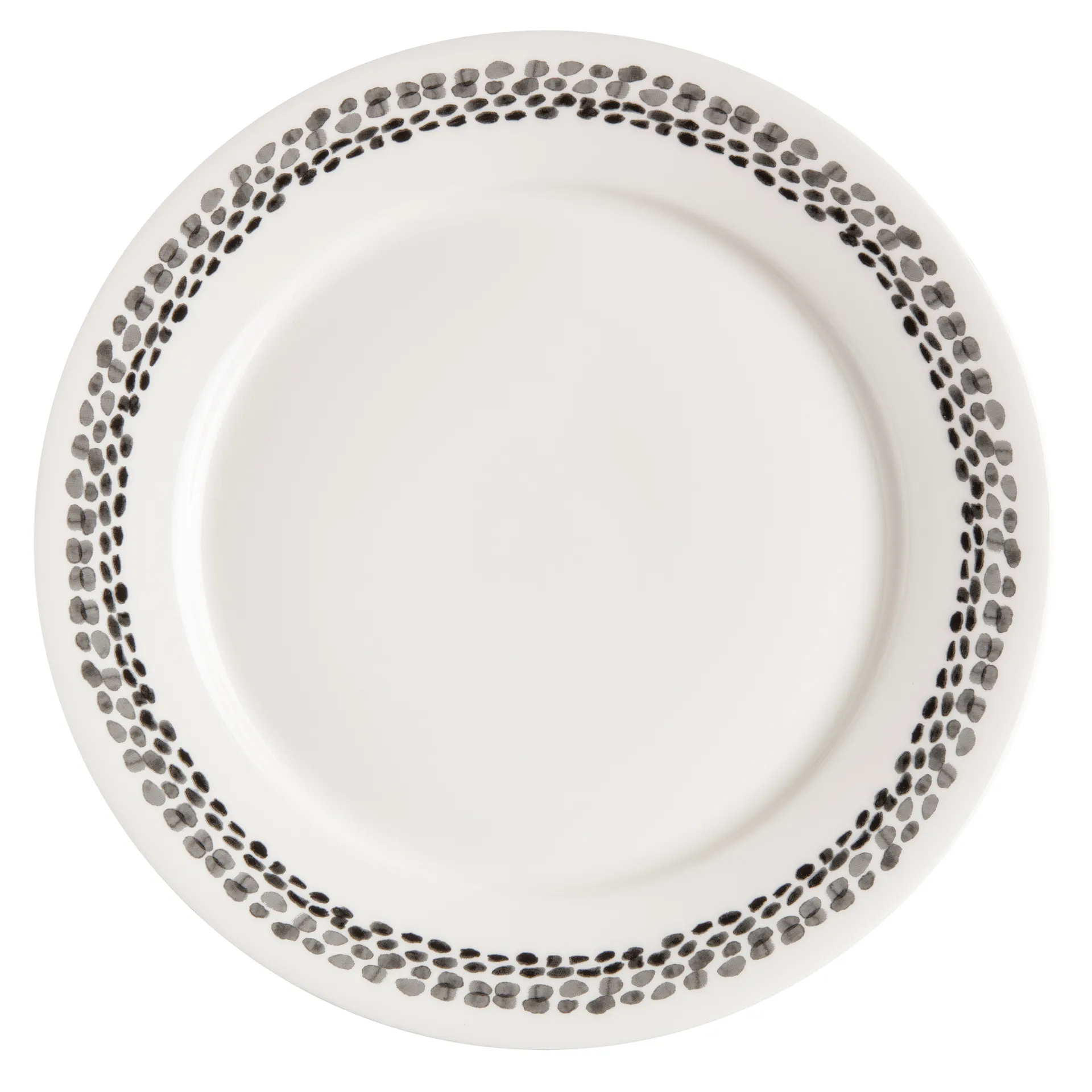 Klappersten tallrik 28 cm 4-pack, svart-vit Scandi Living