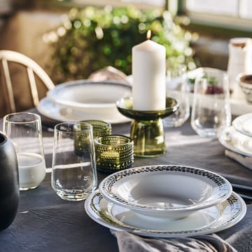 Klappersten tallrik 28 cm 4-pack - svart-vit - Scandi Living