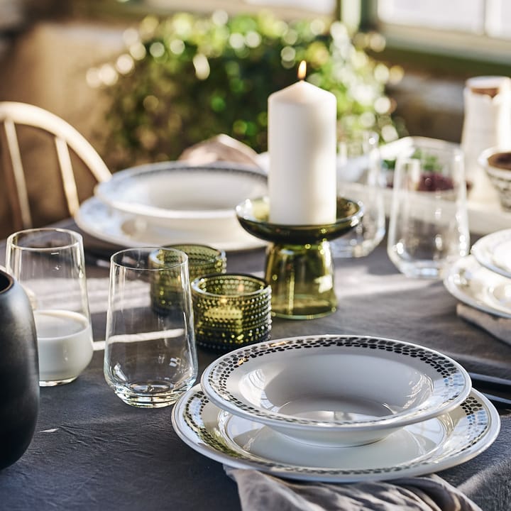 Klappersten tallrik 28 cm 4-pack, svart-vit Scandi Living