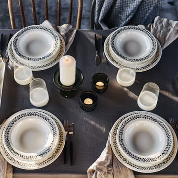 Klappersten tallrik 28 cm 4-pack - svart-vit - Scandi Living