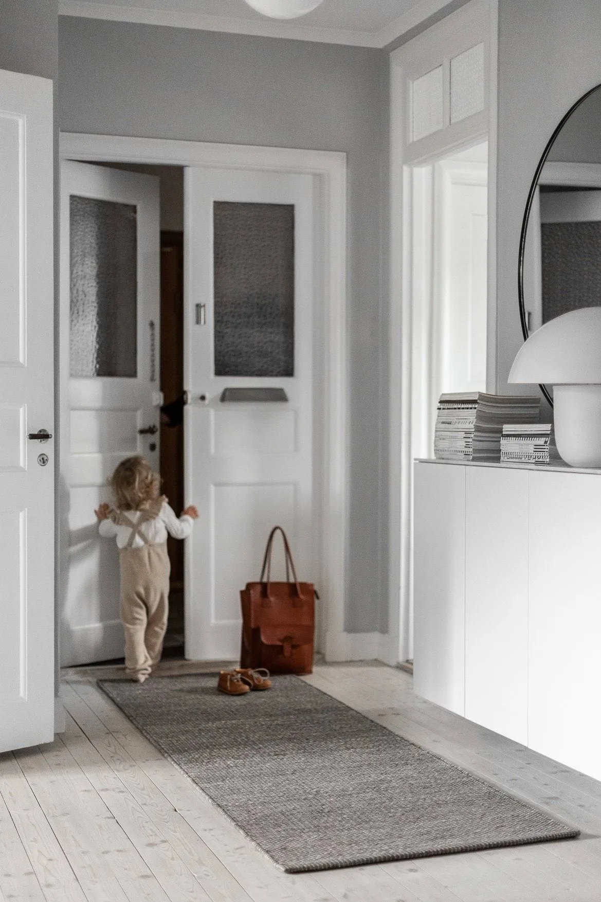 Lea ullmatta svart, 80x240 cm Scandi Living