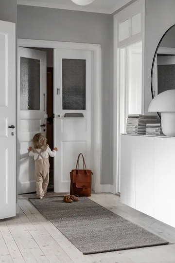 Lea ullmatta svart - 80x240 cm - Scandi Living