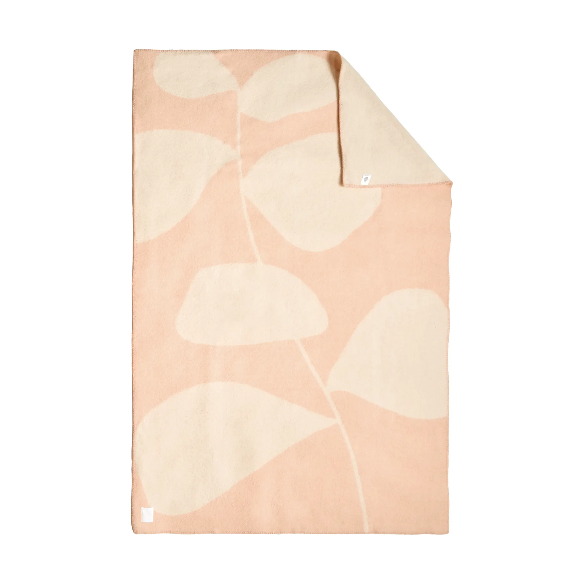 Leaf ullpläd 130x170 cm, Peach Scandi Living