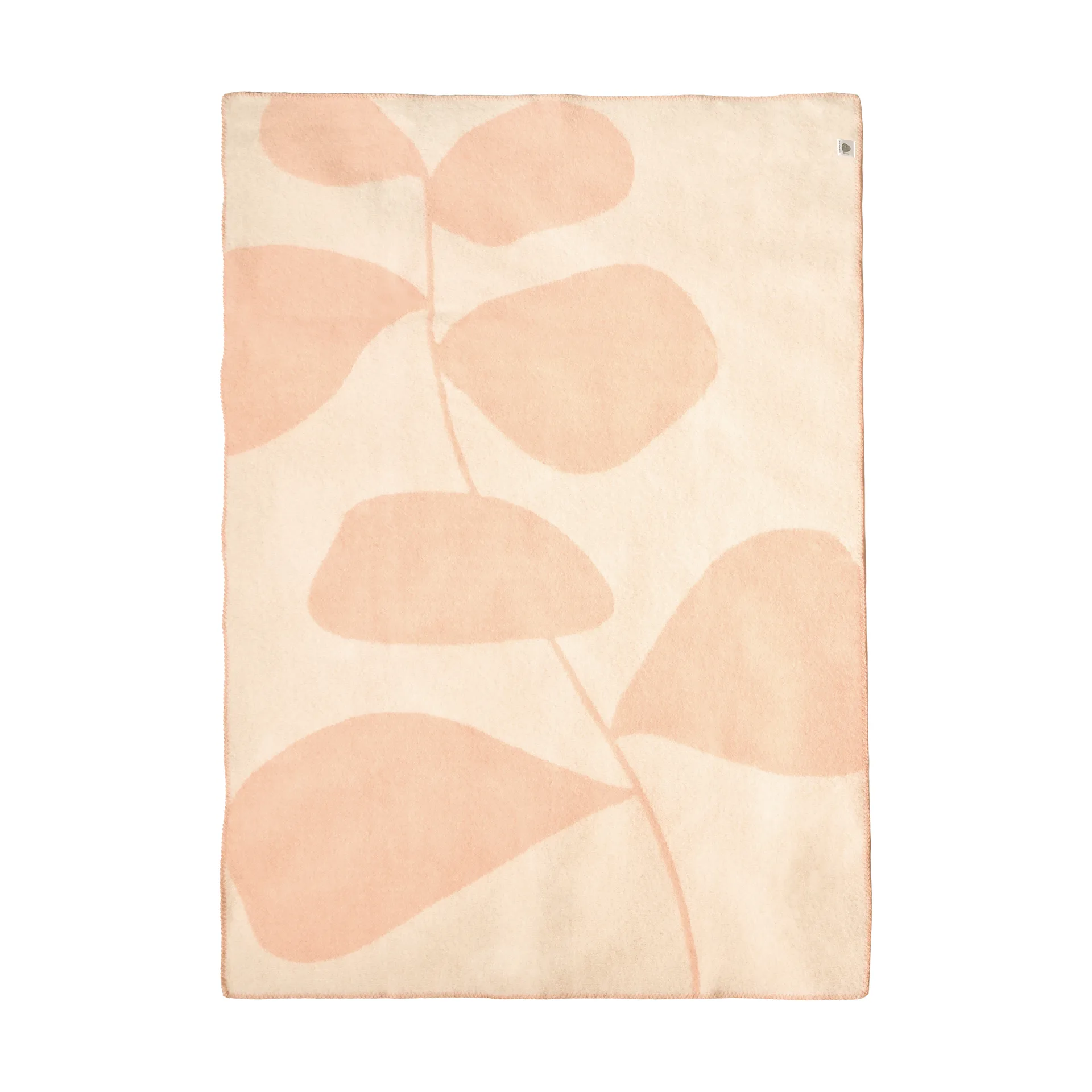 Leaf ullpläd 130x170 cm, Peach Scandi Living