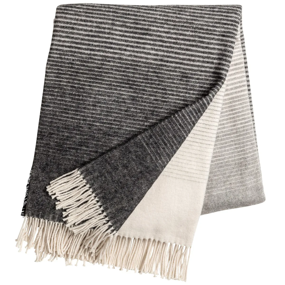 Scandi Living Mist bomullspläd Stone