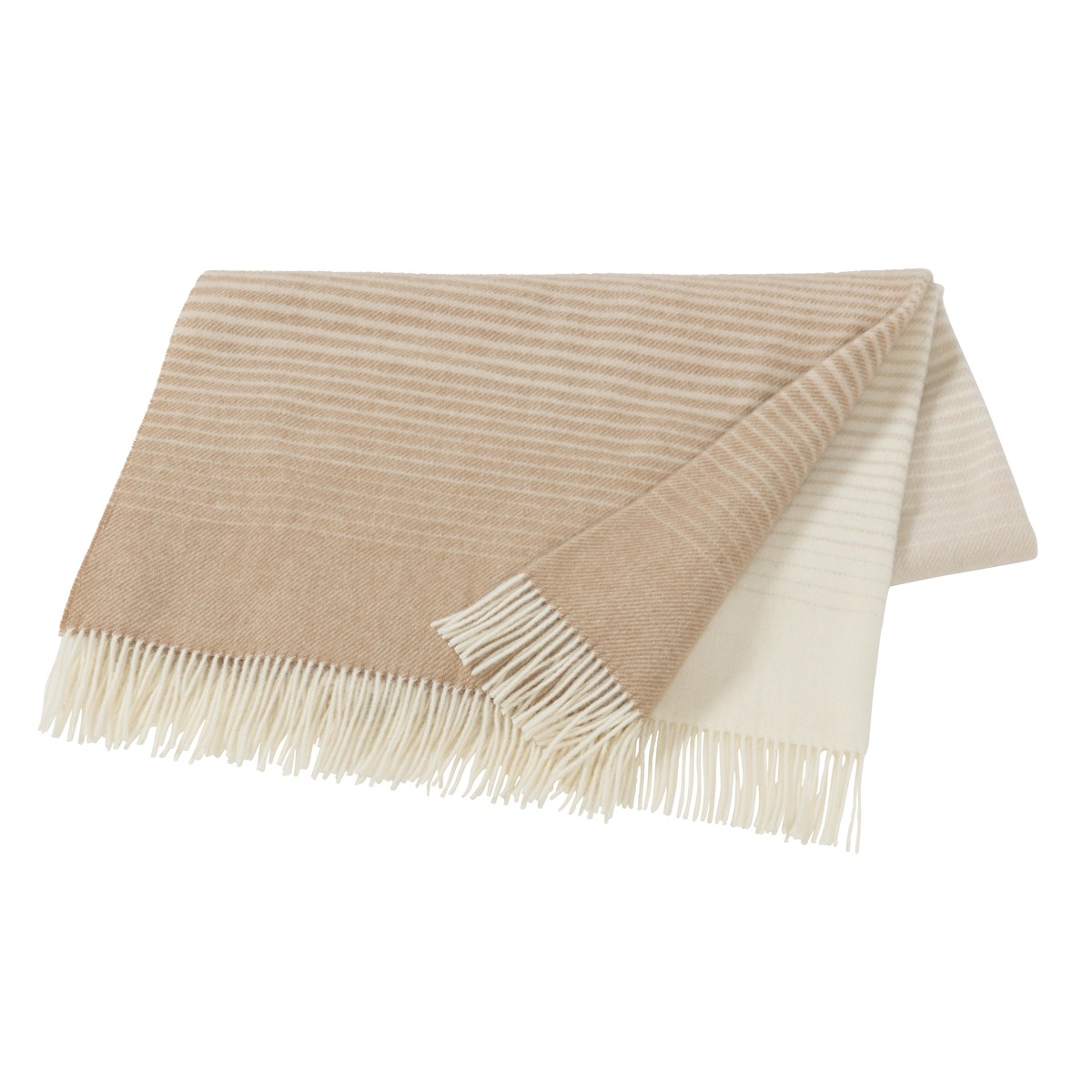 Scandi Living Mist ullpläd Sand | Skandinavisk Design | Ullplädar & Ullfiltar | Beige