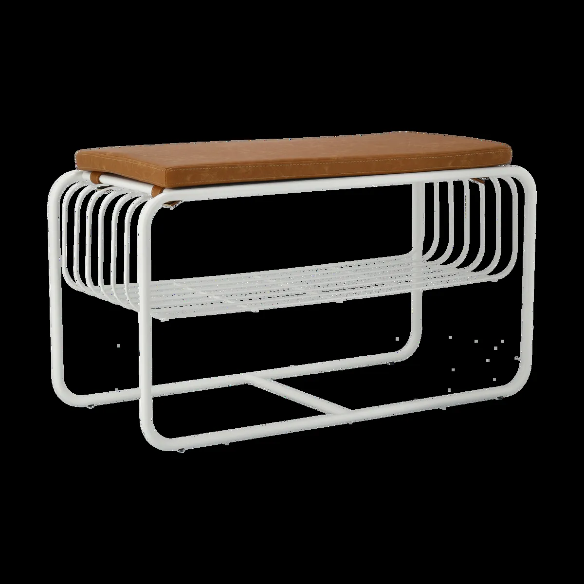 Scandi Living Nod bänk/skohylla 80x36x42 cm White