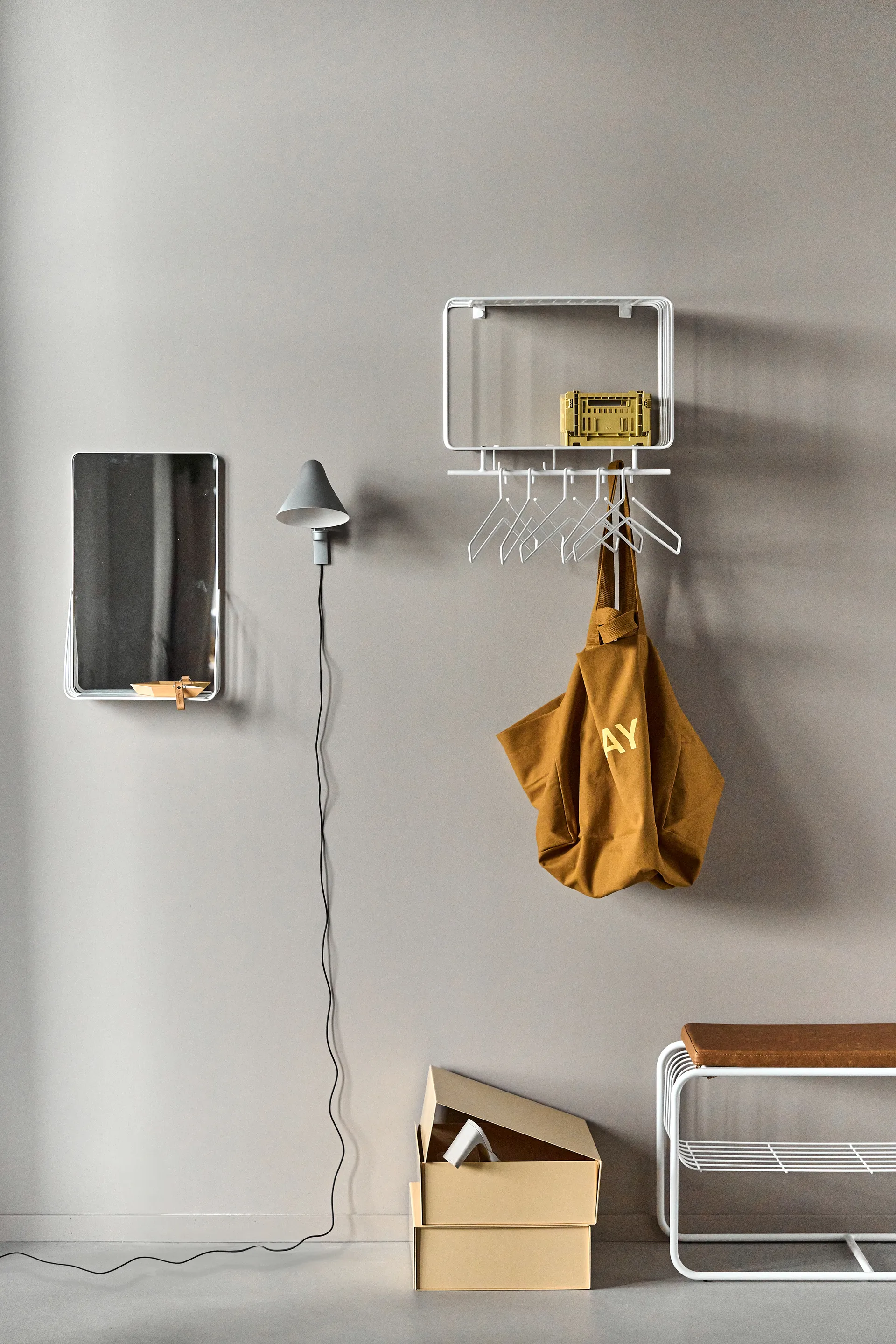 Nod hatthylla 45 cm, White Scandi Living