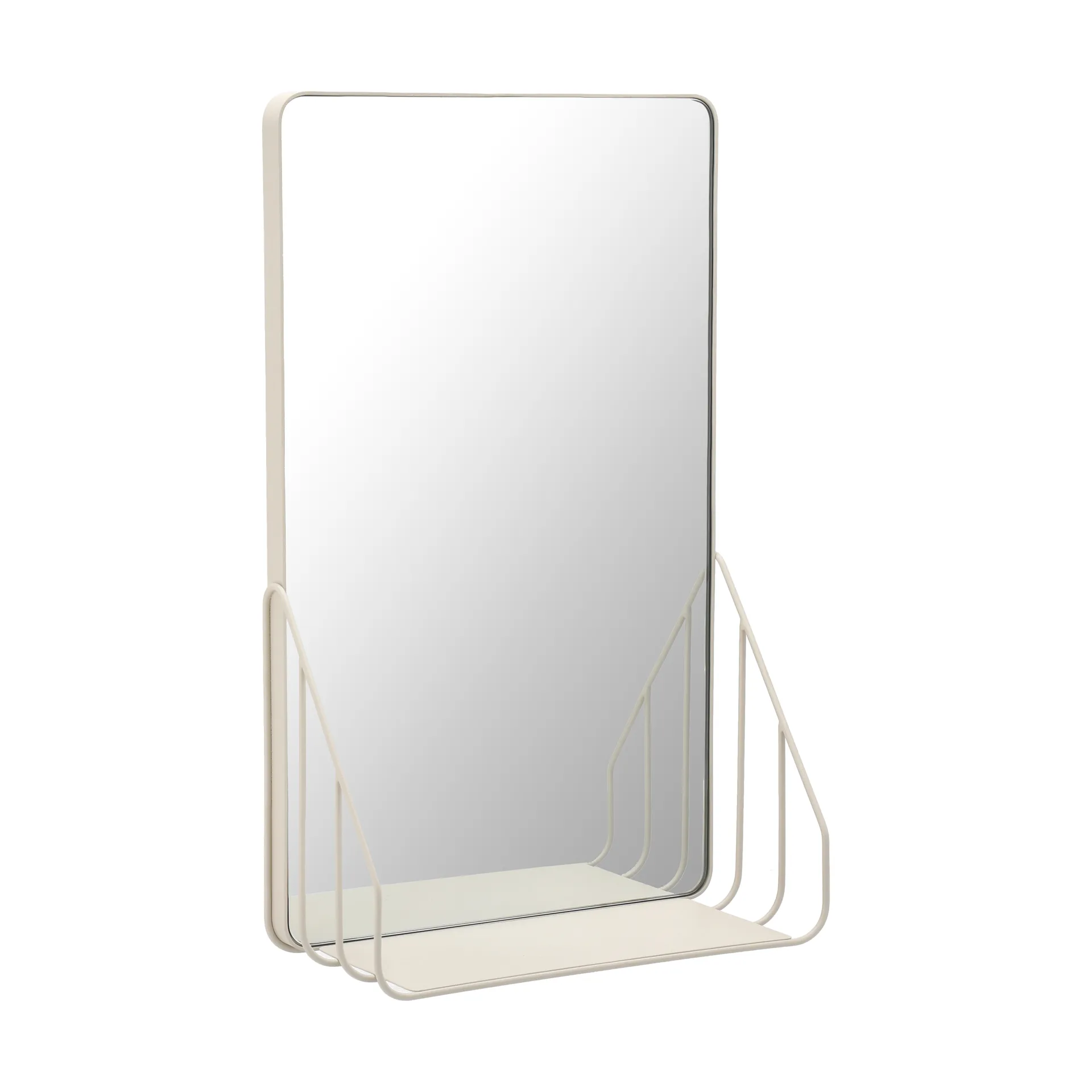 Nod spegel med hylla 30x50 cm, Beige Scandi Living