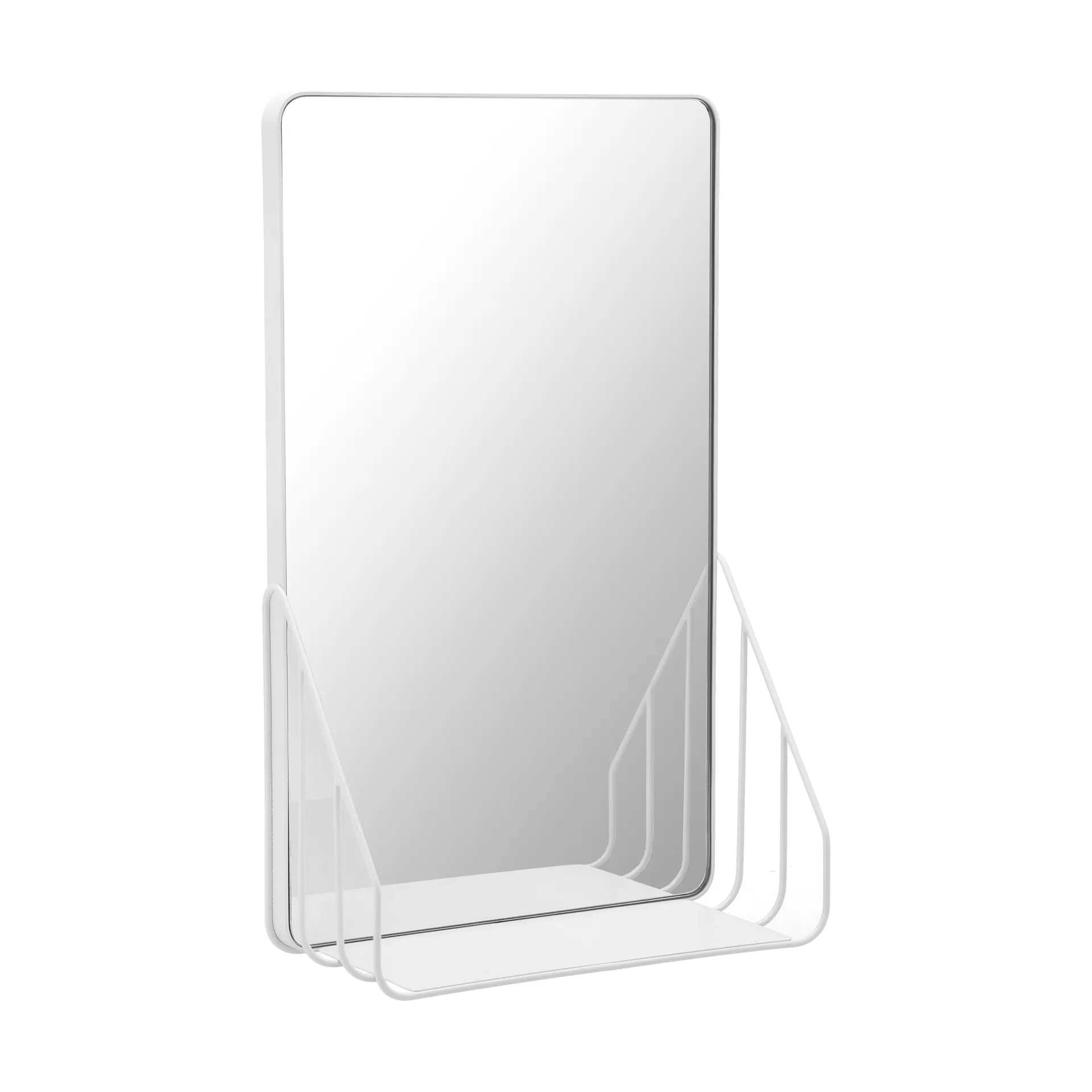 Nod spegel med hylla 30x50 cm, White Scandi Living