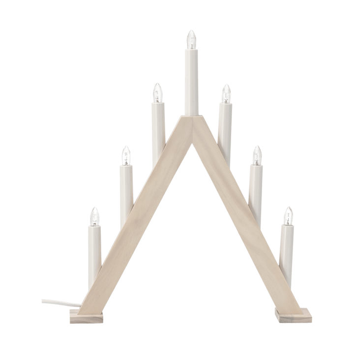 Nord adentsljusstake 40 cm - Vitlaserad - Scandi Living