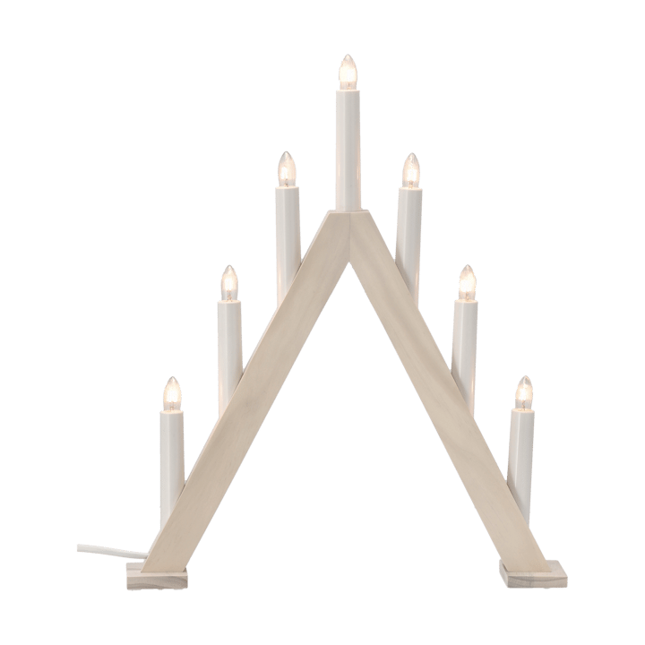 Nord adentsljusstake 40 cm, Vitlaserad Scandi Living
