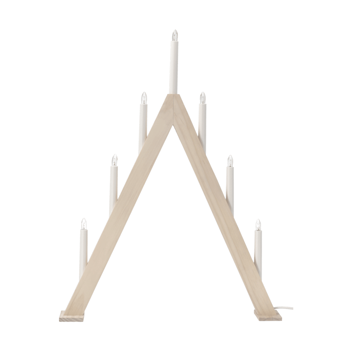 Nord adentsljusstake 60 cm - Vitlaserad - Scandi Living