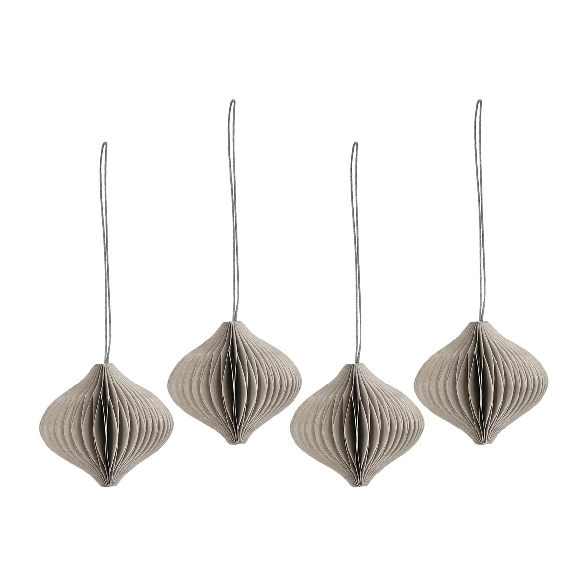 Scandi Living Onion julgranshänge 4-pack Beige