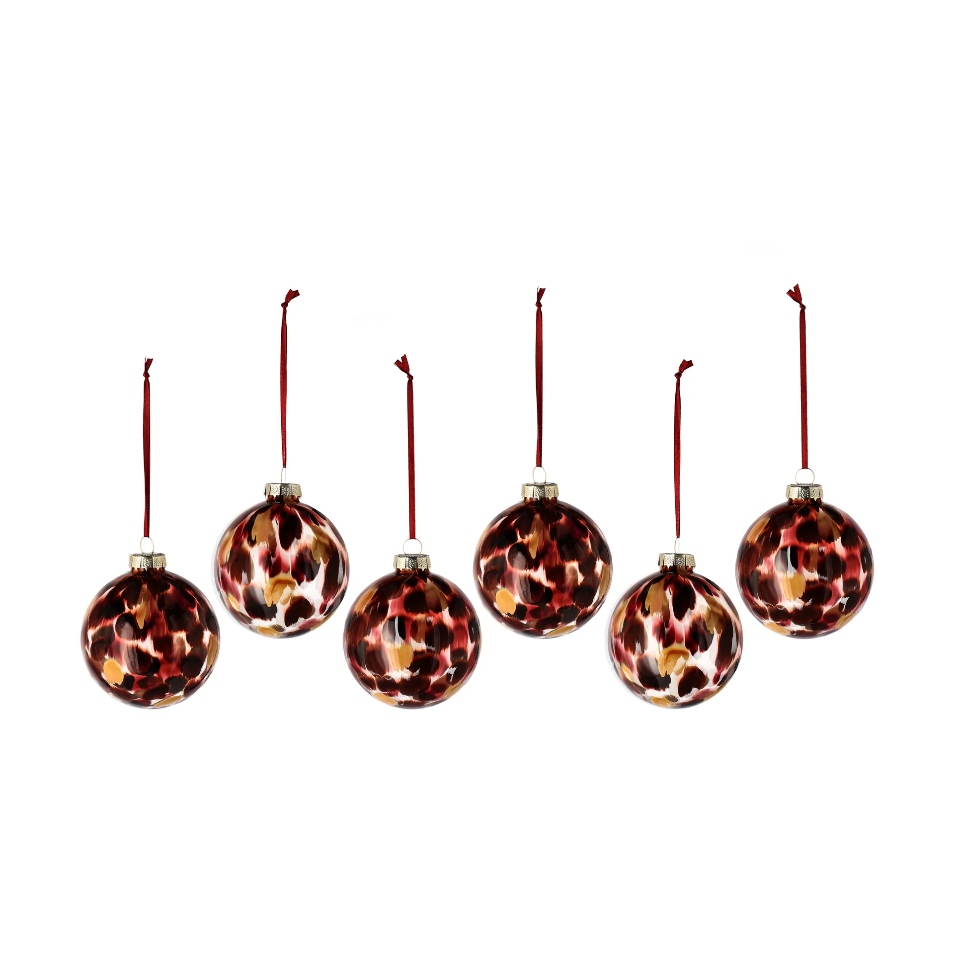 Overcast julkula Ø8 cm 6-pack, Röd Scandi Living