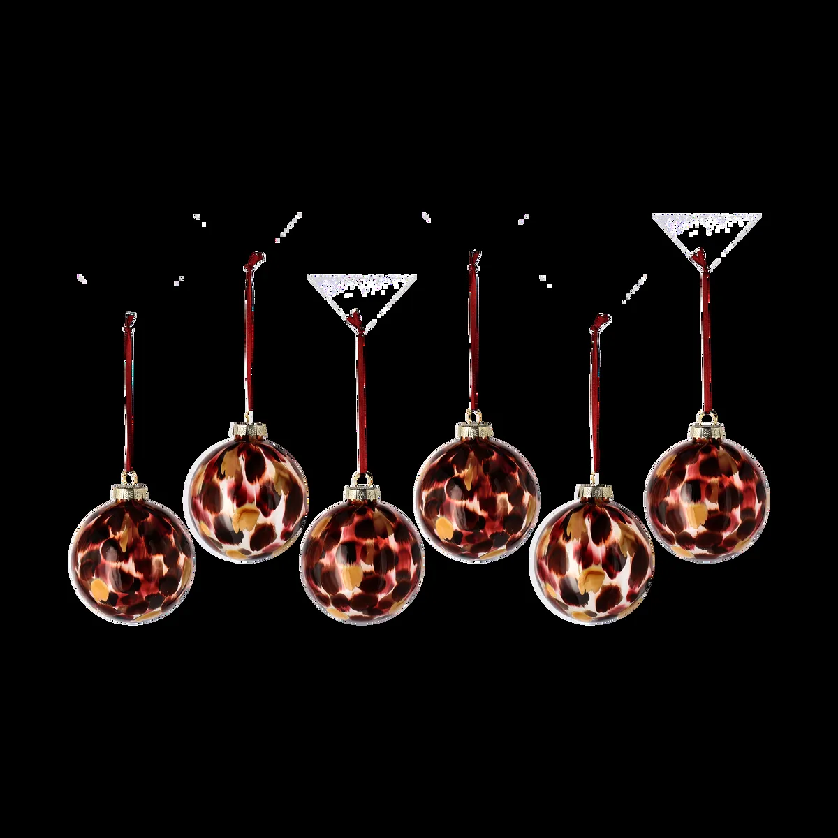 Scandi Living Overcast julkula Ø8 cm 6-pack Röd