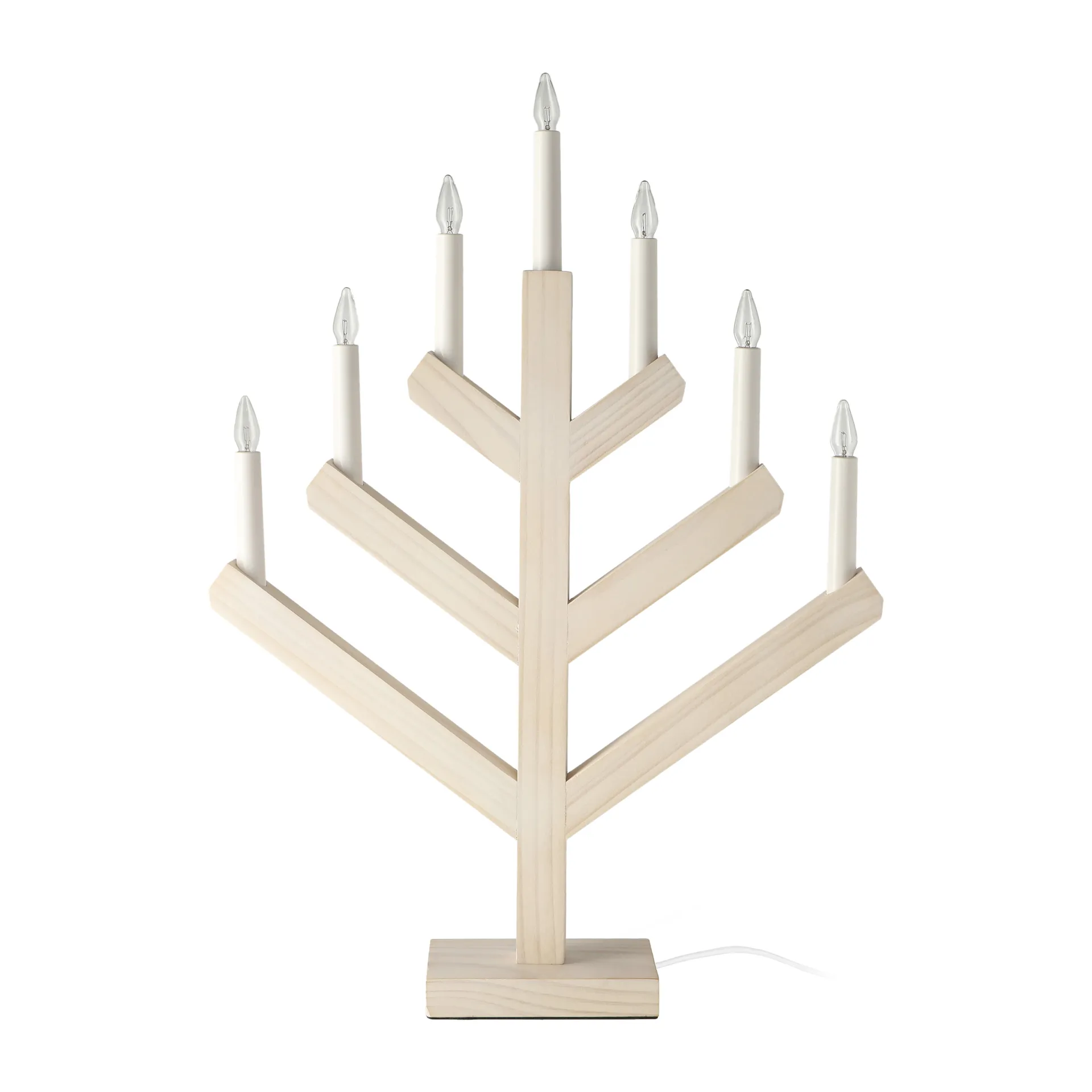 Pine adventsljusstake 62 cm, Vitlaserad Scandi Living