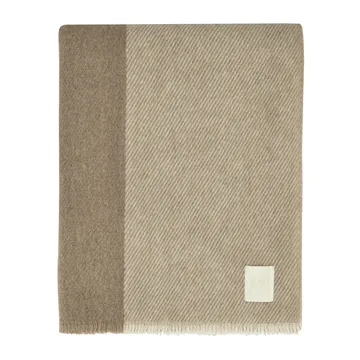 Row randig ullpläd - Beige, 120x185 cm - Scandi Living