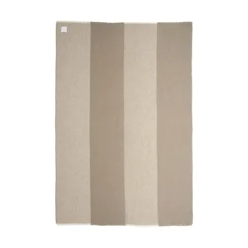 Row randig ullpläd - Beige, 120x185 cm - Scandi Living