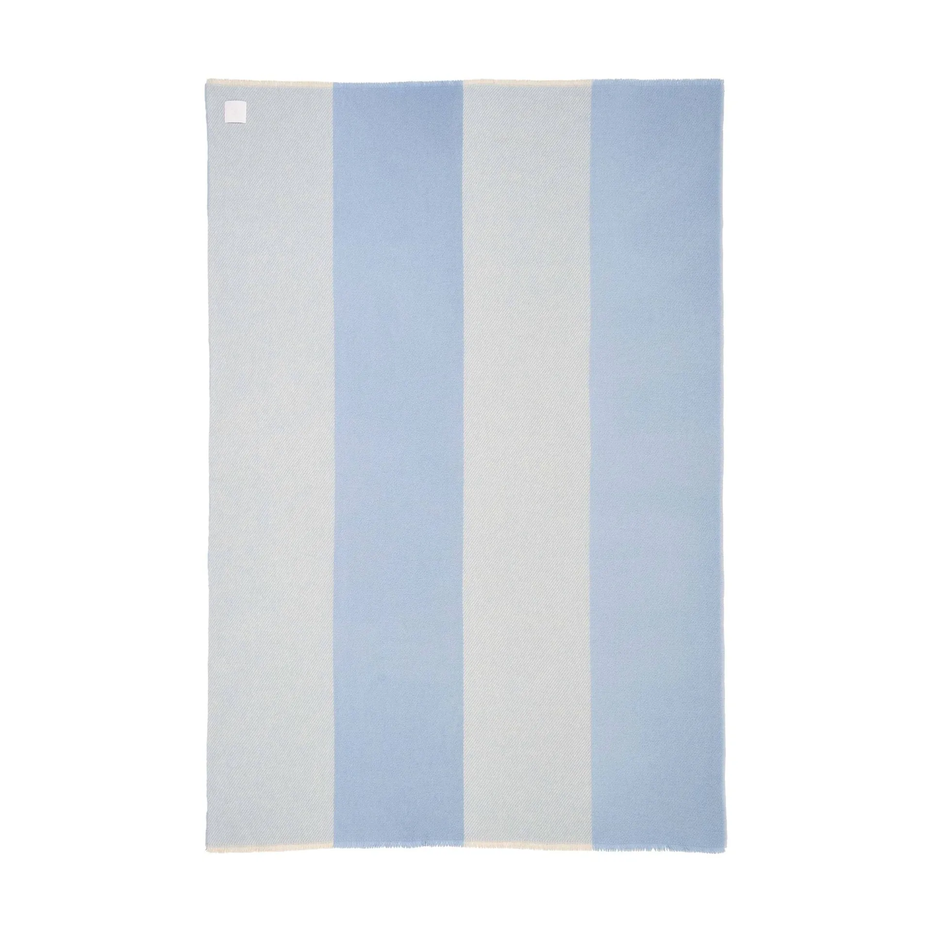 Row randig ullpläd, Ljusblå, 120x185 cm Scandi Living