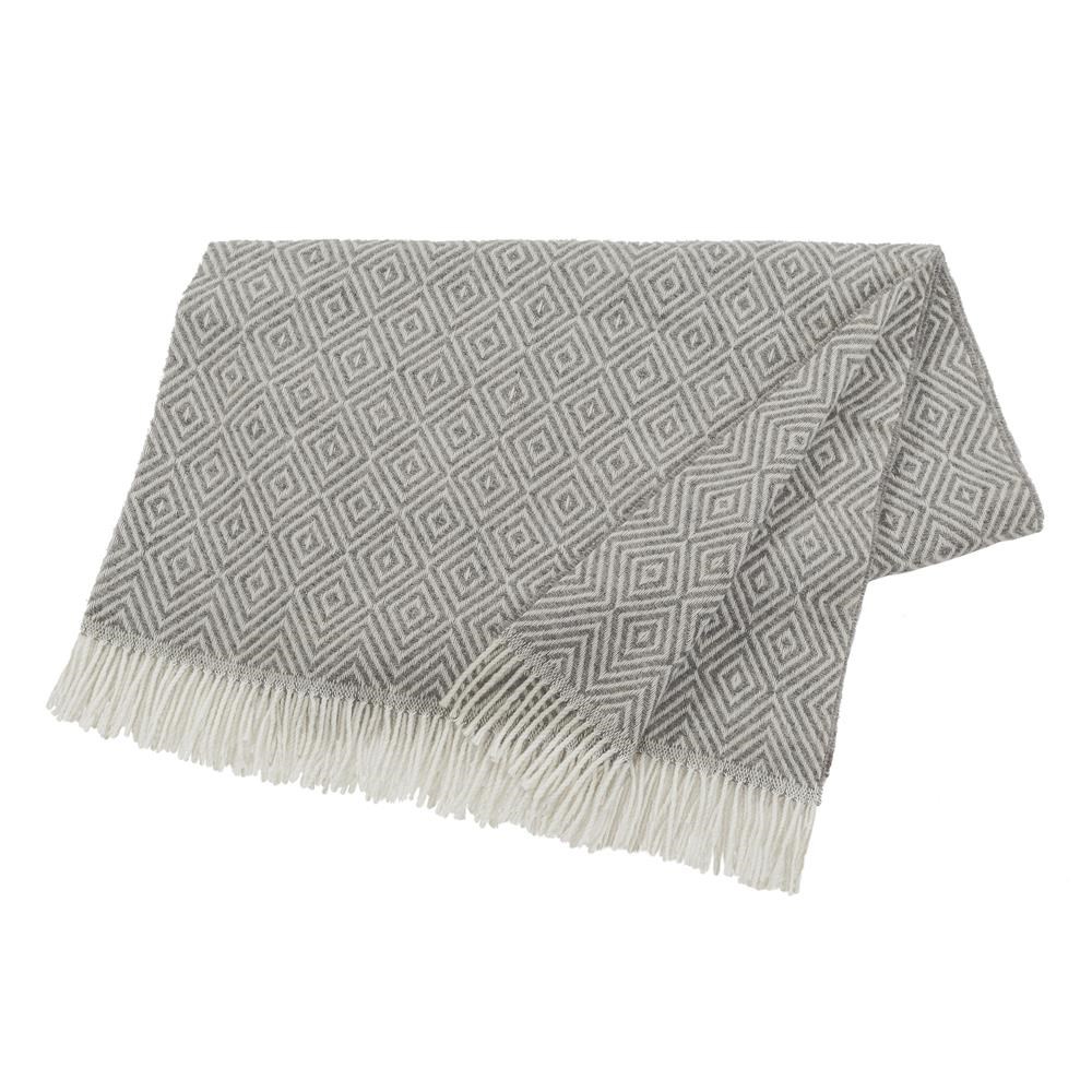 Scandi Living Salt ullpläd Stone | Skandinavisk Design | Ullplädar & Ullfiltar | Grå