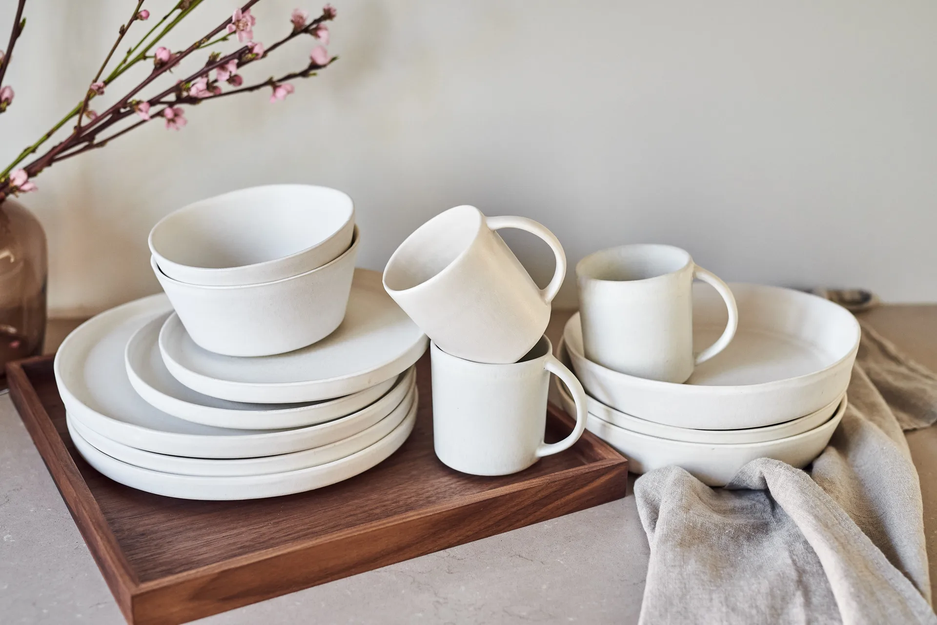 Sandsbro assiett offwhite, Ø20 cm, 8-pack,  Scandi Living