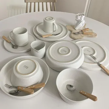 Sandsbro assiett offwhite, Ø20 cm, 8-pack - Scandi Living