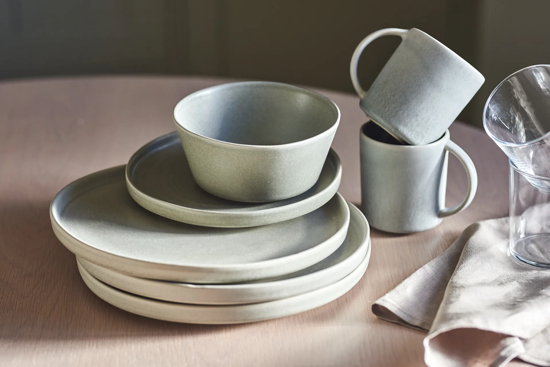 Sandsbro mattallrik ljusgrå, Ø26 cm, 4-pack,  Scandi Living