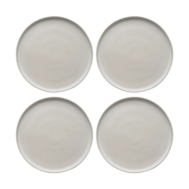 Sandsbro mattallrik offwhite, Ø26 cm, 4-pack - Scandi Living