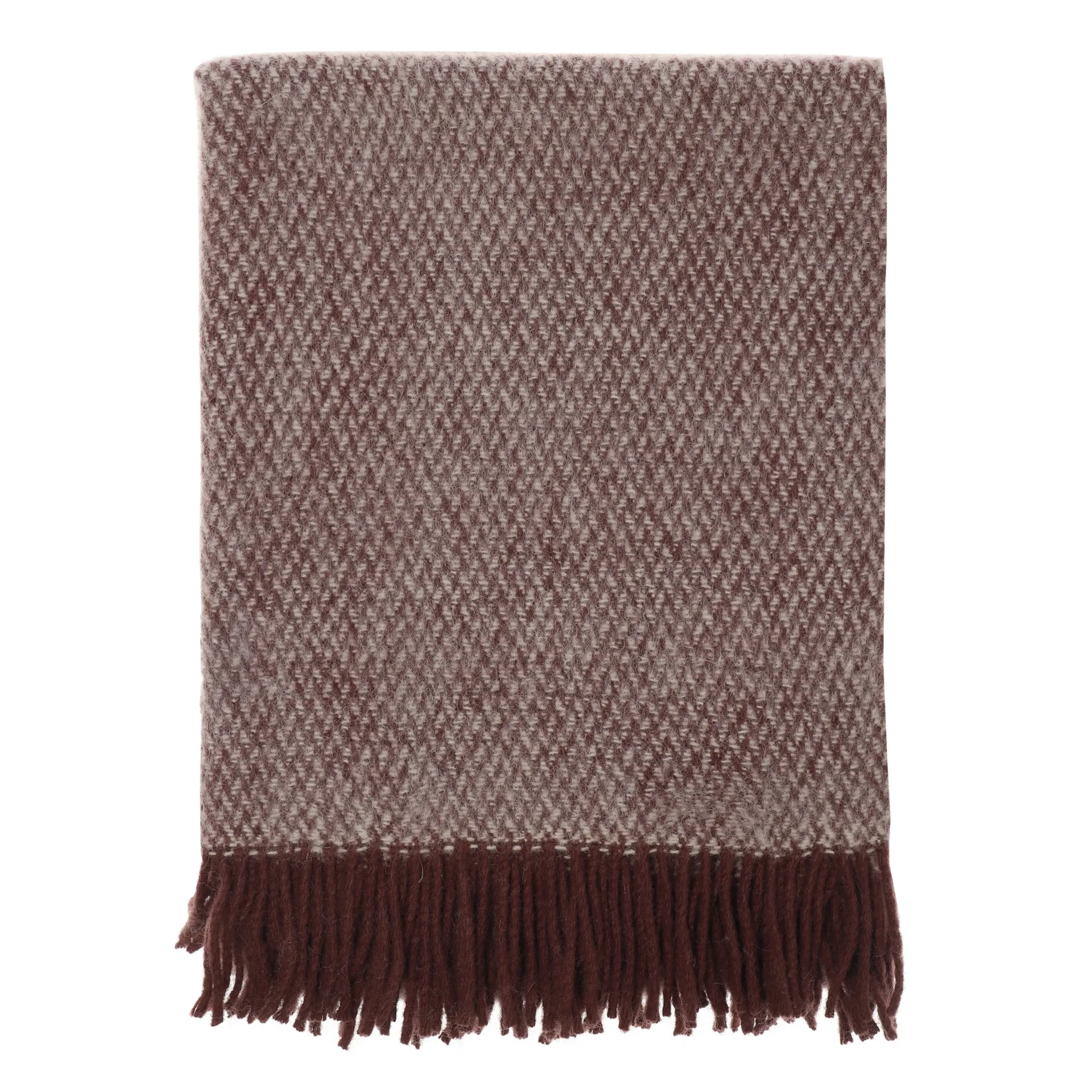 Sandstone ullpläd 130x180 cm, Burgundy Scandi Living