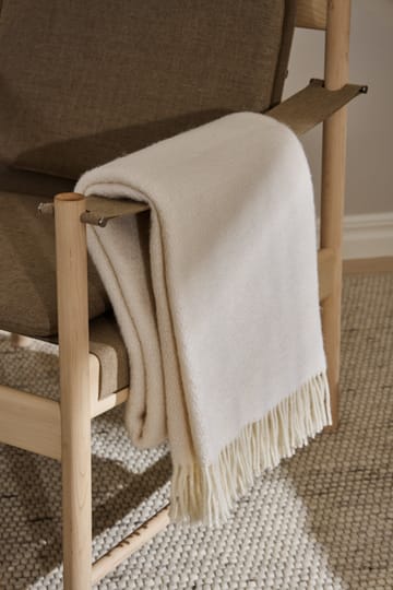 Sandstone ullpläd 130x180 cm - Creme - Scandi Living