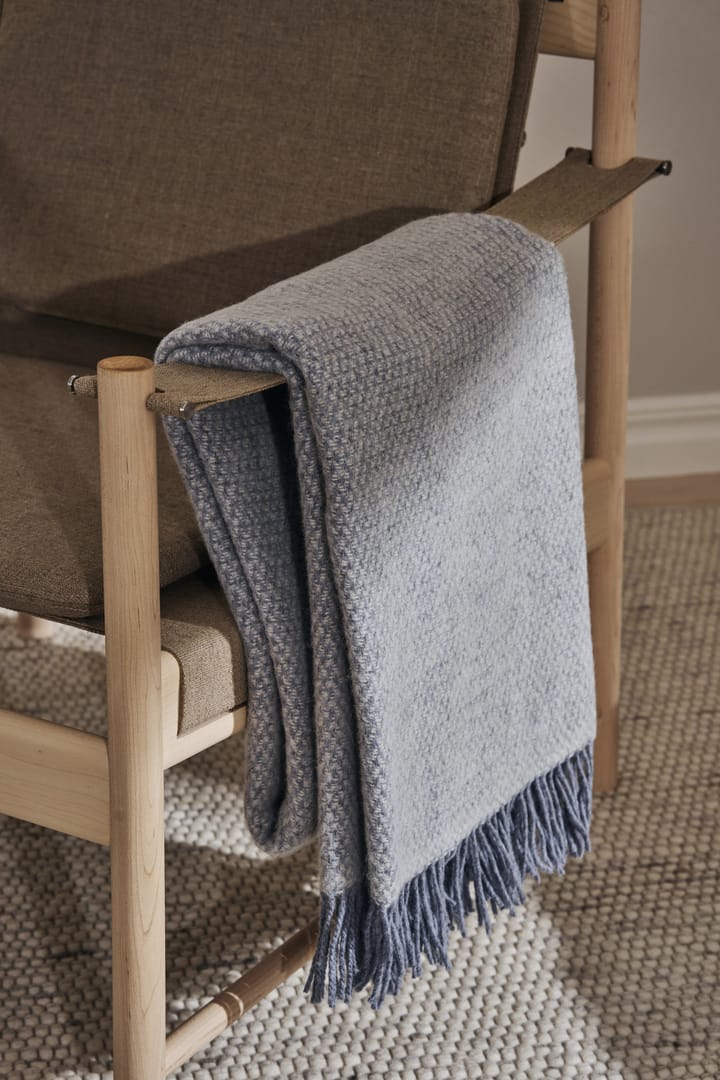 Sandstone ullpläd 130x180 cm, Indigo blå Scandi Living