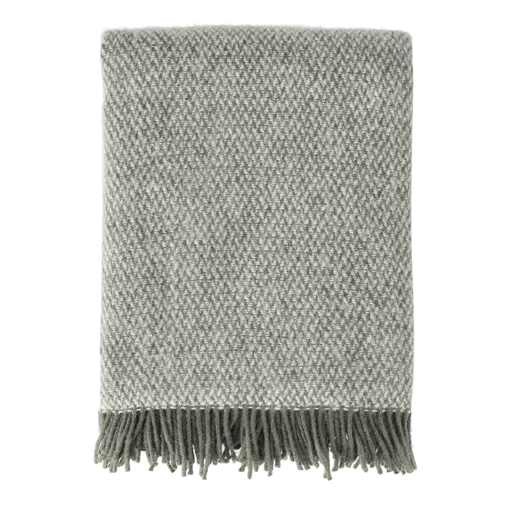 Sandstone ullpläd 130x180 cm, Khaki grön Scandi Living