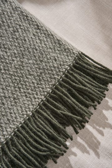 Sandstone ullpläd 130x180 cm - Khaki grön - Scandi Living