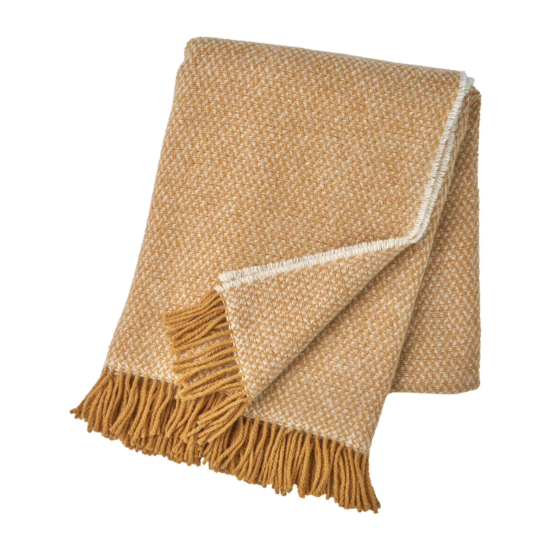Sandstone ullpläd 130x180 cm, Mustard Scandi Living