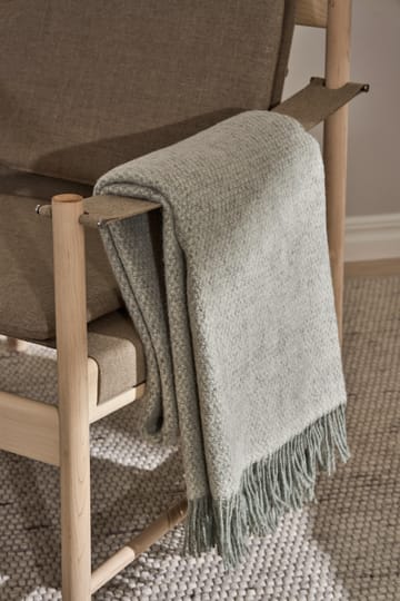 Sandstone ullpläd 130x180 cm - Sage Melange - Scandi Living