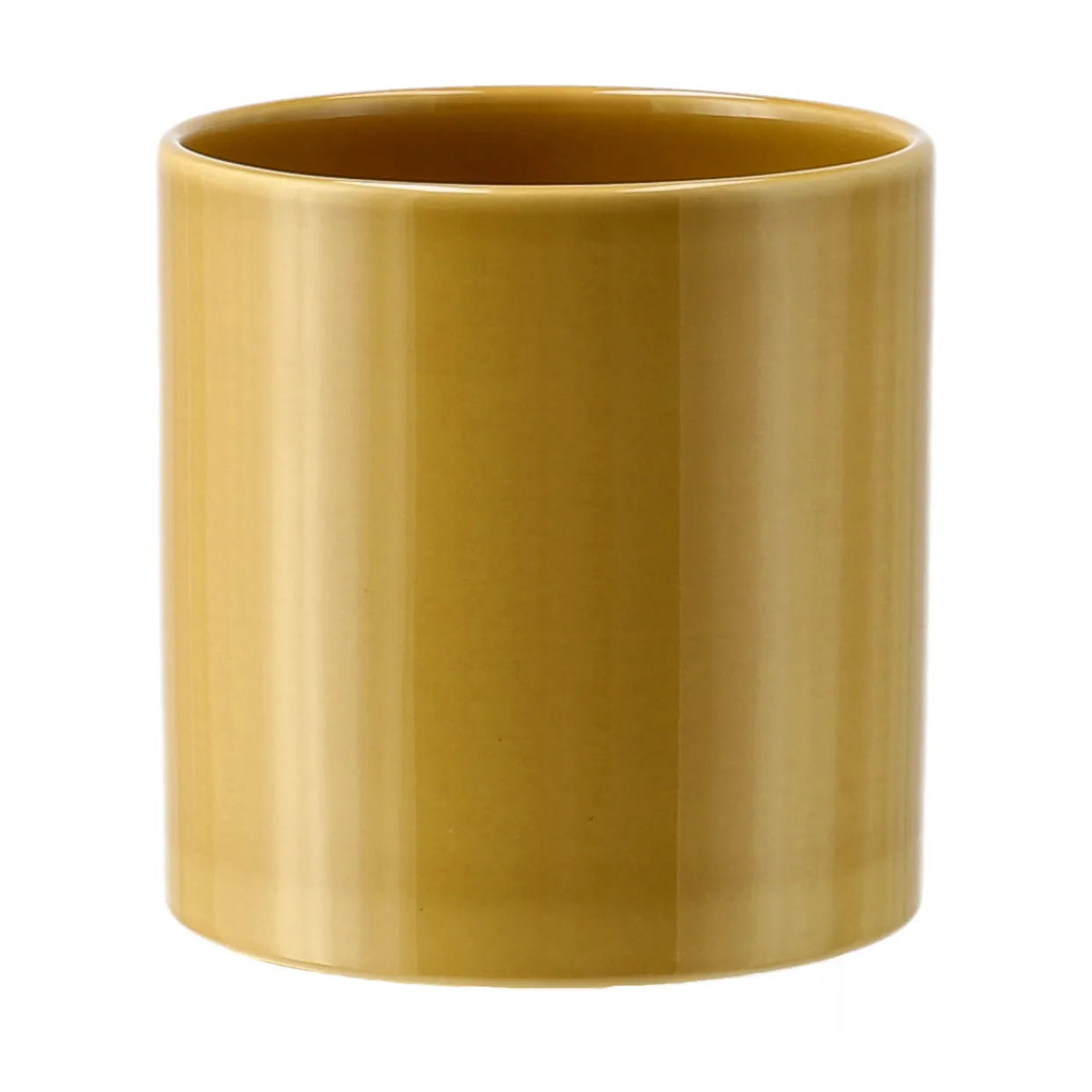 Sleek kruka Ø12 cm, Mustard