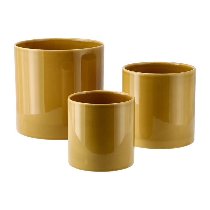 Sleek kruka Ø12 cm - Mustard - Scandi Living